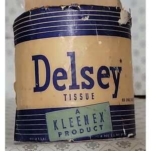 Vintage Delsey Tissue Roll 850 Single Sheets Kleenex Product toilet paper